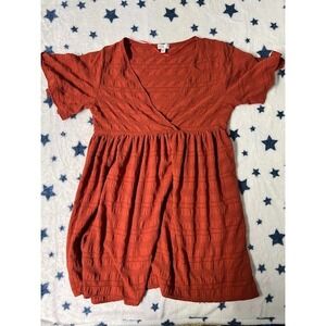 Nordstrom Rack Rust Short-Sleeve Dress/Tunic Women's S – Casual Summer Look